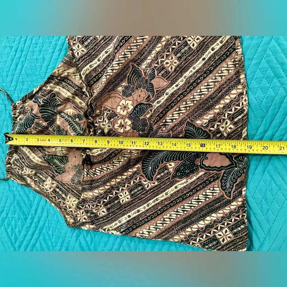 Vintage Bali Batik 100% Cotton Hand Made Indonesian Halter Top - Picture 5 of 7